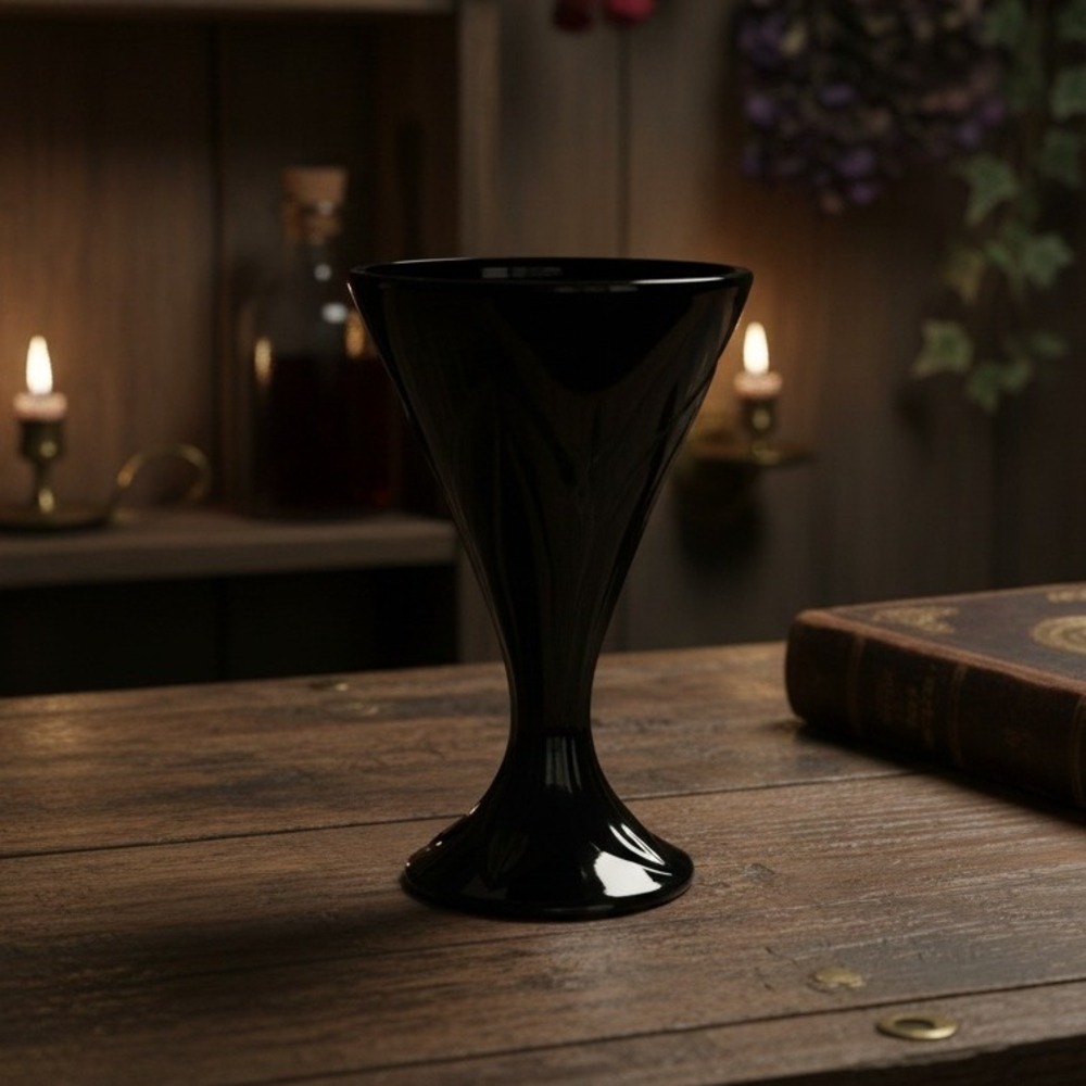 Arcoroc France Black Amethyst Martini Glass Vintage Embossed Leaf Pattern Goblet